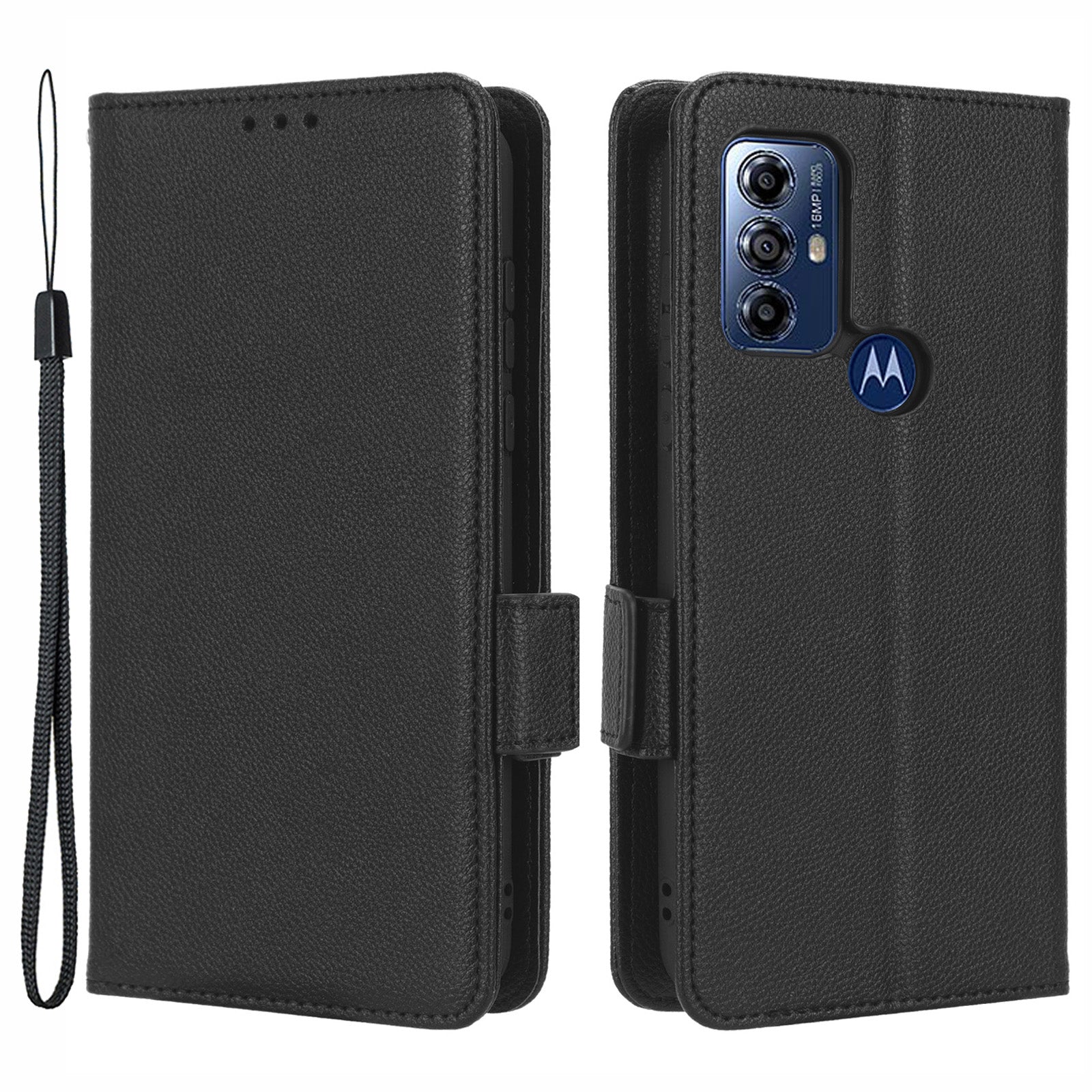 For Motorola Moto G Play (2023) 4G Dual Magnetic Clasp PU Leather Anti-fall Phone Case Litchi Texture Protective Phone Wallet Stand Cover For Motorola Moto G Play (2023) 4G Dual Magnetic Clasp PU Leather Anti-fall Phone Case Litchi Texture Protective Phone Wallet Stand Cover